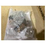 kleankin Pedestal Sink Storage Cabinet, Bathroom Under Sink Cabinet with 2 Doors and Open Shelf, Bathroom Vanity, Gray