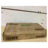 kleankin Pedestal Sink Storage Cabinet, Bathroom Under Sink Cabinet with 2 Doors and Open Shelf, Bathroom Vanity, Gray