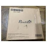 PawHut Wooden Pet Gate, 6-Panel Folding Dog Safety Barrier with Support Feet for Small & Medium Dogs, White (USED, Maybe Missing Hardware)