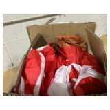 Outsunny 10ft Christmas Inflatables Outdoor Decorations Candy Castle, Blow-Up LED Yard Christmas Decor, Built-in Rotating Colorful Light for Garden, Lawn, Party (Used )