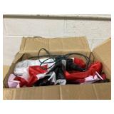 Outsunny 8ft Christmas Inflatables Outdoor Decorations Train with Santa Claus, Snowman, Penguin and Gift Boxes, Blow-Up LED Yard Christmas Decor for Lawn Garden Party