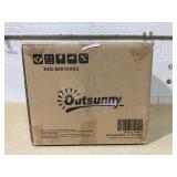 Outsunny Patio Chair Cushions Set of 4 Round Seat Cushions for Dining Bistro Chairs Machine Washable, 15" x 15" x 3", Navy Blue