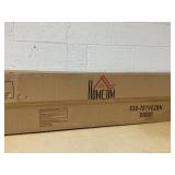 HOMCOM 6 Panel Folding Room Divider Portable Privacy Screen Wave Fiber Room Partition for Home Office Brown