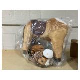 Qaba Ride on Horse, Plush Riding Pony for Ages 3-5, Walking Horse Animal with Wheels for Active Play, Dark Brown