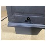 HOMCOM Electric Fireplace Heater, Freestanding Fireplace Stove with Realistic Flames Overheating Protection 750W/1500W, Black (Used, Side Is Damaged, 1 Leg Is Chipped)