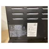 HOMCOM Electric Fireplace Heater, Freestanding Fireplace Stove with Realistic Flames Overheating Protection 750W/1500W, Black (Used, Side Is Damaged, 1 Leg Is Chipped)