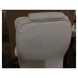 HOMCOM High Back Vibration Massage Office Chair with 6 Vibration Points, Heated Reclining PU Leather Computer Chair with Armrest and Remote, Beige