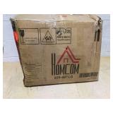 HOMCOM 28.5" Set of 2 Swivel Bar Height Bar Stools, Armless Upholstered Barstools Chairs with Soft Padding Cushion and Wood Legs, Light Gray (Maybe Missing Hardware)