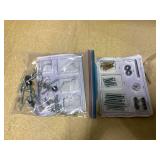 HOMCOM 28.5" Set of 2 Swivel Bar Height Bar Stools, Armless Upholstered Barstools Chairs with Soft Padding Cushion and Wood Legs, Light Gray (Maybe Missing Hardware)