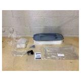 PawHut Turtle Tank Kit, Turtle Aquarium with Basking Platform, Water Pump, Filter Layer Design, Full View Visually Reptile Habitat, Easy to Clean and Change Water, Multi Functional Area