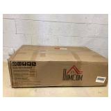 HOMCOM Convertible Floor Sofa Chair, Folding Couch Bed, Guest Chaise Lounge with 2 Pillows, Adjustable Backrest and Headrest, 40.25" L, Light Gray