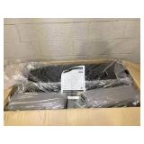 HOMCOM Convertible Floor Sofa Chair, Folding Couch Bed, Guest Chaise Lounge with 2 Pillows, Adjustable Backrest and Headrest, 40.25" L, Light Gray