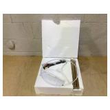 HOMCOM 59.75" Tripod Floor Lamp with Pull Chain Standing, Fabric Lampshade E26 Lamp Holder Steel for Living Room, Bedroom, Office, Gold