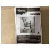 Outsunny Patio Folding Chair, Outdoor Bungee Sling Chair w/ Armrests, Portable Lawn Chair for Camping, Garden, Pool, Beach, Backyard, Gray