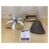 HOMCOM Ergonomic Rolling Saddle Stool PU Leather Hydraulic Spa Stool Height Adjustable Swivel Drafting Medical Salon Chair, Gray