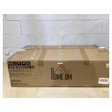 HOMCOM Convertible Floor Sofa Chair, Folding Couch Bed, Guest Chaise Lounge with 2 Pillows, Adjustable Backrest and Headrest, 40.25" L, Beige (Used )