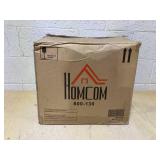 HOMCOM Air Fryer Toaster Oven, 21QT 7-In-1 Convection Oven Countertop, Warm, Broil, Toast, Bake and Air Fry, Accessories Included, 1800W, Stainless Steel Finish