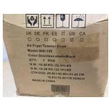 HOMCOM Air Fryer Toaster Oven, 21QT 7-In-1 Convection Oven Countertop, Warm, Broil, Toast, Bake and Air Fry, Accessories Included, 1800W, Stainless Steel Finish