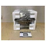 HOMCOM Air Fryer Toaster Oven, 21QT 7-In-1 Convection Oven Countertop, Warm, Broil, Toast, Bake and Air Fry, Accessories Included, 1800W, Stainless Steel Finish