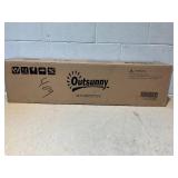 Outsunny Kids Sandbox with Height Adjustable Canopy, Wooden Sandbox Backyard Toy with Kitchen Playset Accessories, Outdoor Activity Gift for Girls and Boys, Ages 3-7