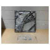 Outsunny Outdoor PE Wicker Side Table, Small Square Rattan End Table, All-Weather Material Coffee Table for Garden, Balcony, Backyard, Grey