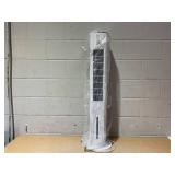 HOMCOM 42" 3-In-1 Evaporative Air Cooler with Water Tank, Ice Cooling Fan with Humidifier, 52° Oscillating Portable Swamp Cooler for Home Office, 3 Modes, 3 Speeds, 12H Timer, Remote, White