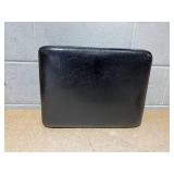 HOMCOM Ottoman Foot Rest, Small Foot Stool with Faux Leather Upholstery, Rectangular Ottoman Footrest with Padded Foam Seat and Plastic Legs, Bright Black