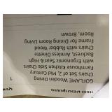 GOFLAME Wooden Dining Chairs Set of 2, Mid Century Farmhouse Kitchen Side Chairs with Ergonomic Seat & High Backrest, Armless Dinette Chairs with Rubber Wood Frame for Dining Room Living Room, Brown