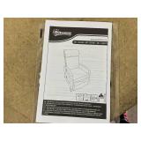 Outsunny Outdoor Recliner Chair with Cushions, Reclining Patio Lounge Chair with Adjustable Footrest, Armrests, Tray Table, Gray