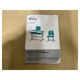 Qaba Adjustable Kids Desk and Chair Set with Tilt Desktop & Storage, Blue