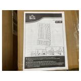 HOMCOM 3-In-1 Entryway Bench with Coat Rack, Hall Tree with Bench and Shoe Storage, 5 Hooks for Hallway Cream White (Missing: Part "F" In Manual)