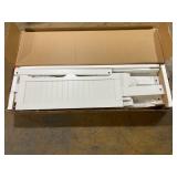 HOMCOM 3-In-1 Entryway Bench with Coat Rack, Hall Tree with Bench and Shoe Storage, 5 Hooks for Hallway Cream White (Missing: Part "F" In Manual)