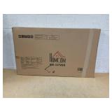 HOMCOM 5-Piece Industrial Dining Table Set, Bar Table & 4 Stools Set, Space Saving for Pub & Kitchen, Rustic Brown/Black (Missing: Part "7" In Manual)