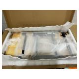 HOMCOM 46"L x 28"W Garage Table with X Bar Support and Natural Tabletop, Natural/Black (Missing Hardware)