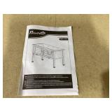 PawHut Elevated Rabbit Hutch, Wooden Bunny Cage with Hinged Asphalt Roof and Removable Tray, for Indoor/Outdoor, Gray (Used, Maybe Missing Hardware)