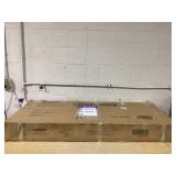 Outsunny 4.7 x 2.5FT Outdoor Horizontal Storage Shed, Lockable Trash Can Storage with Chain Lid, Gray