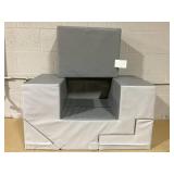 Qaba 2 Piece Foam Climbing Toys for Toddlers 1-3 Years to Slide, Climb and Crawl, Light Gray