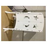 Qaba 2 in 1 Kids Foldable Kitchen Step Stool, Toddler Standing Tower with Chalkboard and Lockable Handrail for Children 3-6 Years Old, White (USED, Maybe Missing Hardware. Trasnsit Damage, See Photos)