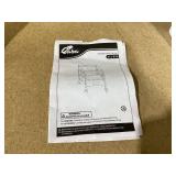 Qaba 2 in 1 Kids Foldable Kitchen Step Stool, Toddler Standing Tower with Chalkboard and Lockable Handrail for Children 3-6 Years Old, White (USED, Maybe Missing Hardware. Trasnsit Damage, See Photos)