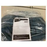 PawHut Raised Dog Couch with Comfortable Cushion, Pine Wood Legs, Foot Pads for Large-Sized Dogs Indoor Use, Dark Blue