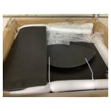 HOMCOM Accessibility Commode Wheelchair, Rolling Shower Wheelchair with 4 Castor Wheels, Rectangle Detachable Bucket, & Waterproof Design, 17" Seat Width, Black