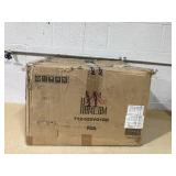 HOMCOM Accessibility Commode Wheelchair, Rolling Shower Wheelchair with 4 Castor Wheels, Rectangle Detachable Bucket, & Waterproof Design, 17" Seat Width, Black