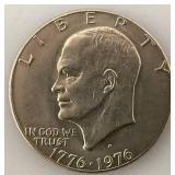 1776-1976 Type One Wide Print Bicentennial Eisenhower One Dollar Coin
