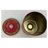 Vintage Velevet Tobacco Tin With Pipes