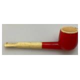 Vintage Velevet Tobacco Tin With Pipes