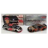 Misc. NASCAR 1:24 Scale Die Cast Stock Cars Kevin Harvick & Dale Jr. Clear Stock Car in Original Boxes