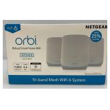 Netgear ORBI AX5400 Tri- Band Mesh WiFi 6 System (New In Box)