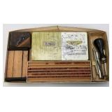 Very Old Speedball Pen Drawing Set & Vintage Printing Set And More