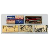 Very Old Speedball Pen Drawing Set & Vintage Printing Set And More