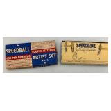 Very Old Speedball Pen Drawing Set & Vintage Printing Set And More